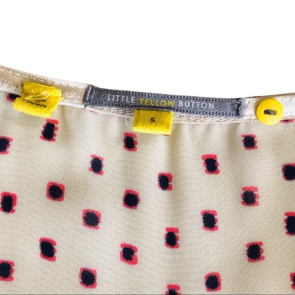 Vintage Anthropologie Little Yellow Button Popover Top Stripe V Neck Tunic - Picture 9 of 15